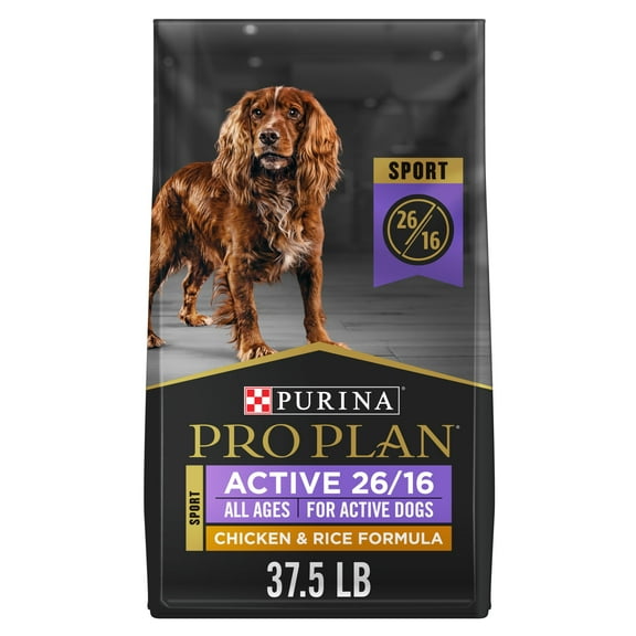Purina Pro Plan Dry Dog Food, High Protein Sport Active 26/16 Chicken & Rice Formula, 37.5 lb Bag