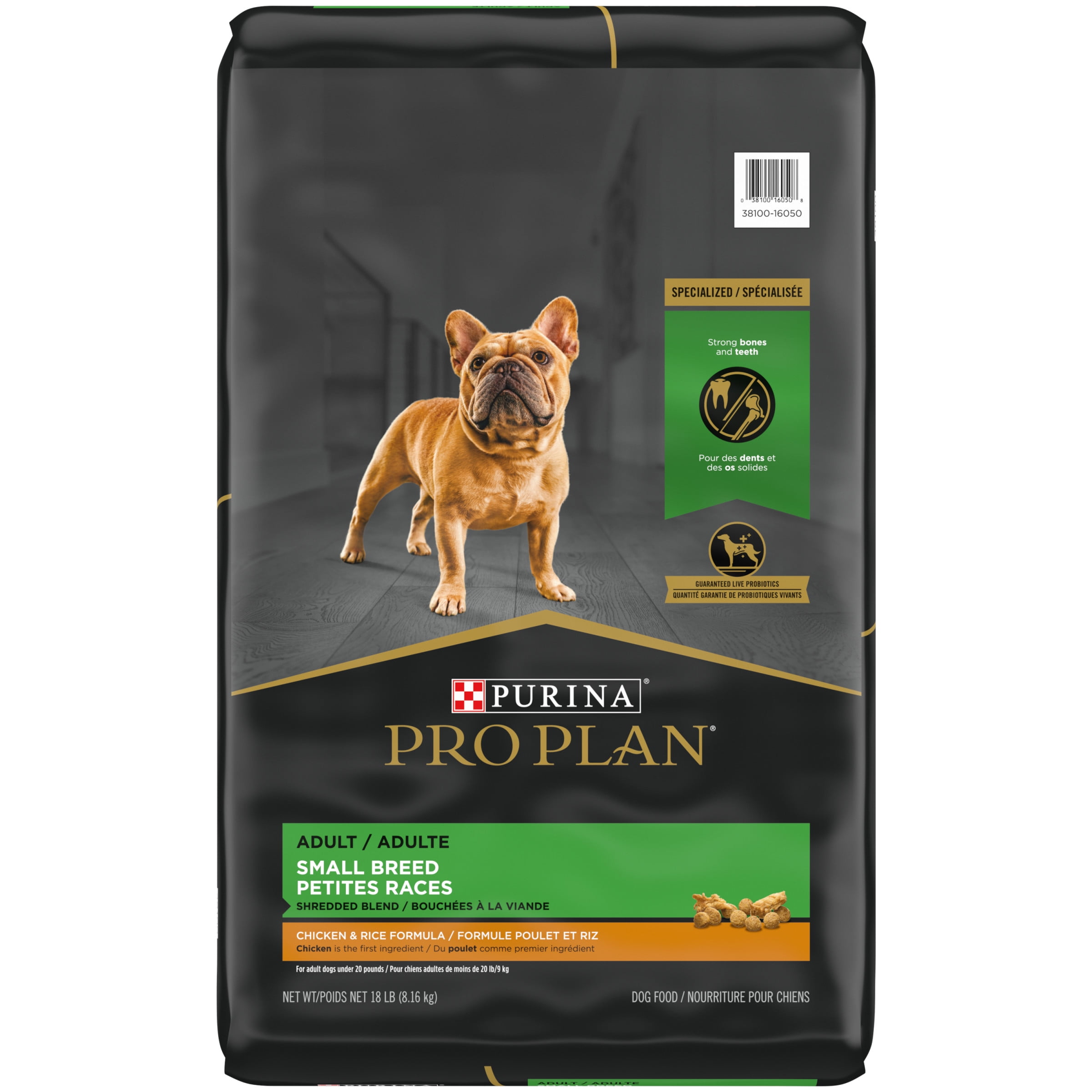 Purina Pro Plan Chicken Rice Small Breed for Adult Dogs, 18 lb Bag