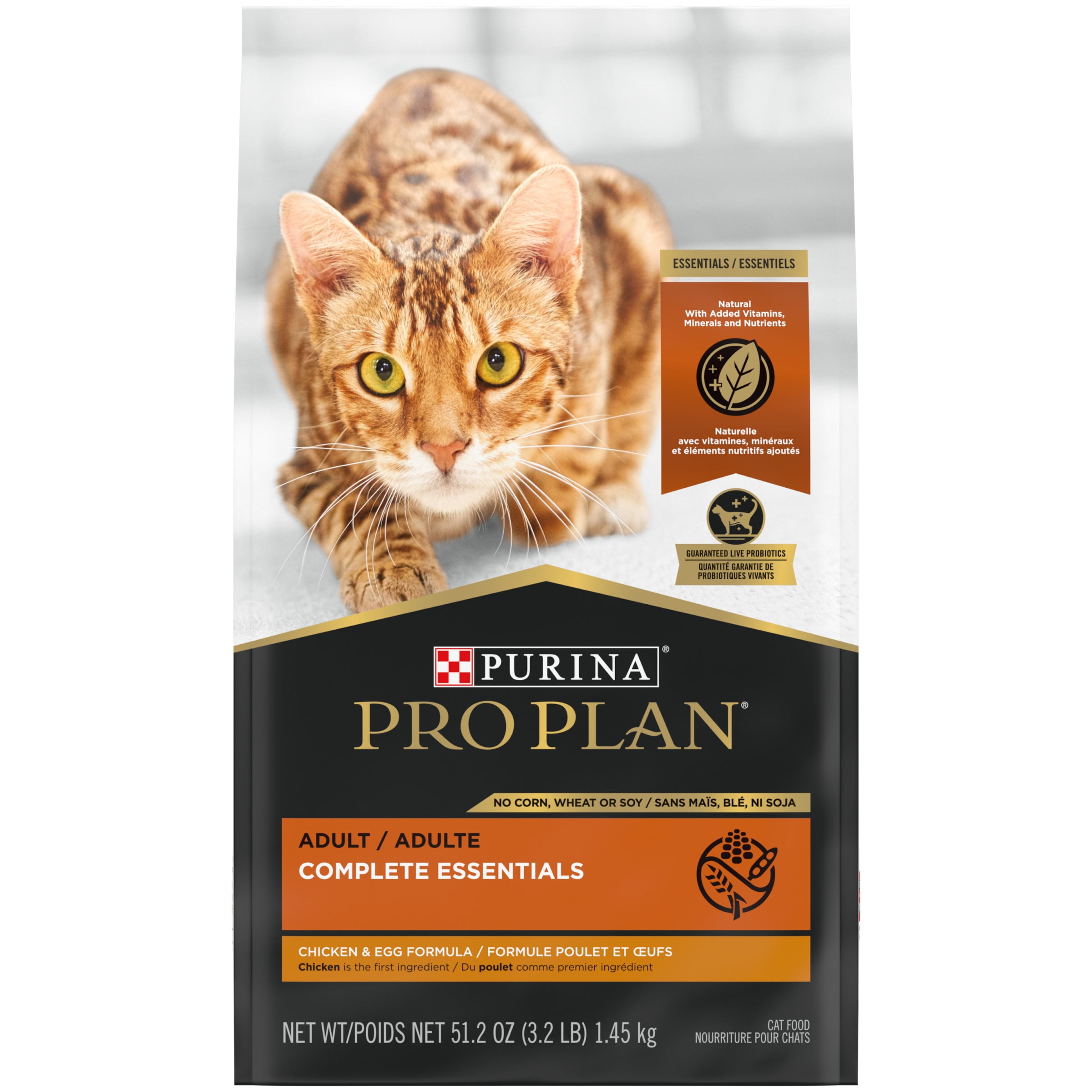 Purina Pro Plan Complete Essentials Chicken Egg Dry Cat Food, 3.2 lb