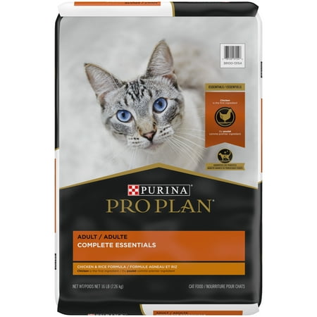 Purina Pro Plan Complete Essentials Chicken Rice Dry Cat Food, 16 lb Bag