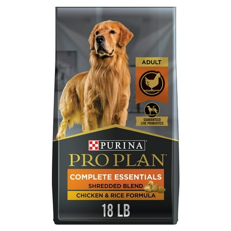 Purina Pro Plan Dry Dog Food for Adult Dogs Complete Essentials High Protein, Real Chicken & Rice, 18 lb Bag