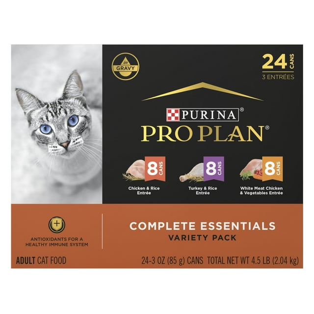 Purina Pro Plan Complete Essentials Gravy Wet Cat Food Variety Pack