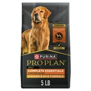 Purina Pro Plan Complete Essentials Shredded Blend Chicken and Rice Dry Dog Food Formula with Probiotics for Dogs, 5 lb.