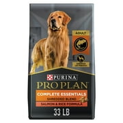 Purina Pro Plan Complete Essentials Shredded Blend for Adul Dogs Real Salmon, 33 lb Bag