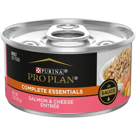 Purina Pro Plan Complete Essentials Wet Cat Food Salmon Cheese, 3 oz Cans (24 Pack)