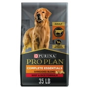 Purina Pro Plan Complete Essentials for Adult Dogs Beef Rice, 35 lb Bag