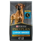 Purina Pro Plan Dry Dog Food for Large Adult Dogs High Protein,  Real Chicken & Rice, 47 lb Bag