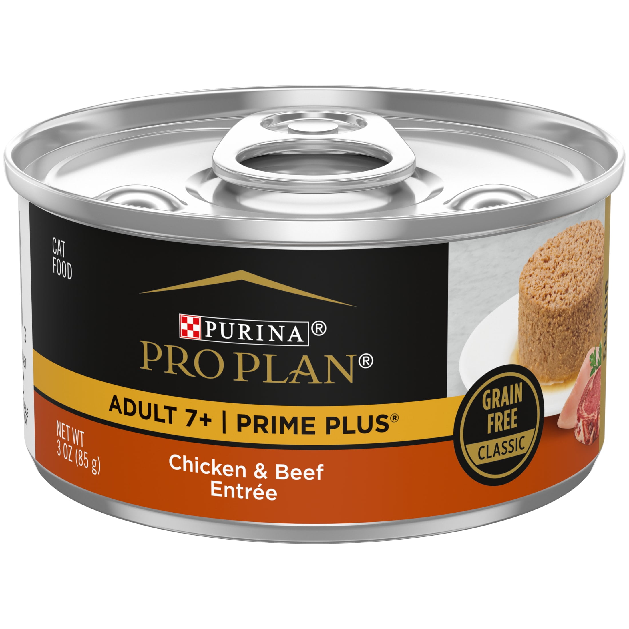 Purina Pro Plan, Grain-Free Chicken & Beef, Wet Cat Food for Adult Cats, 3 oz Cans, 24 Pack