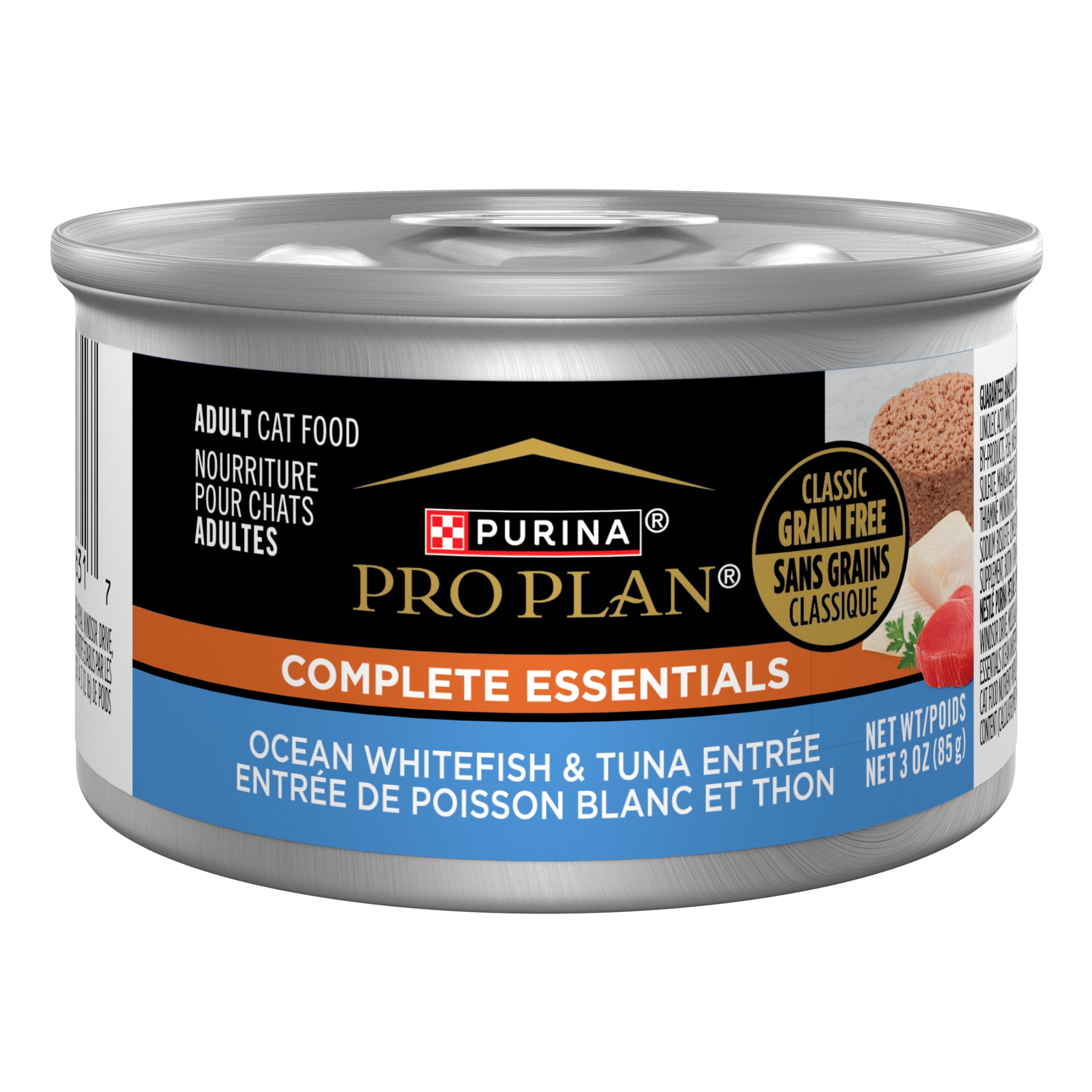 Purina Pro Plan, Grain-Free Ocean Whitefish & Tuna, Wet Cat Food, 3 oz Cans, 24 Pack