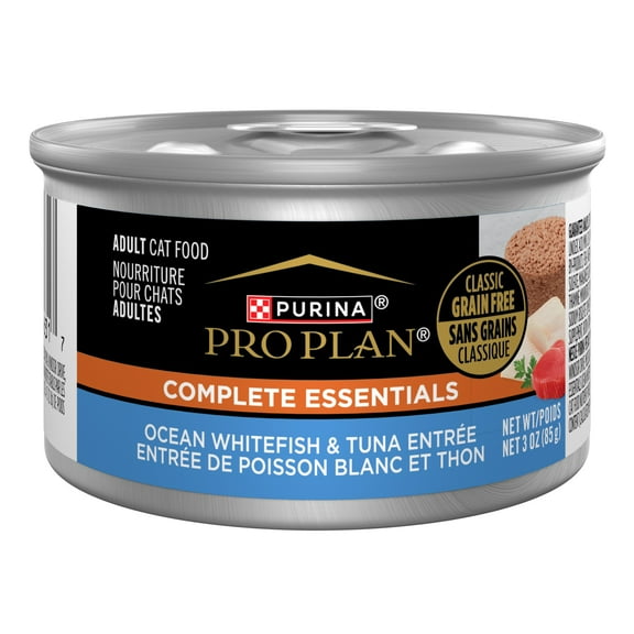 Purina Pro Plan, Grain-Free Ocean Whitefish & Tuna, Wet Cat Food, 3 oz Cans, 24 Pack