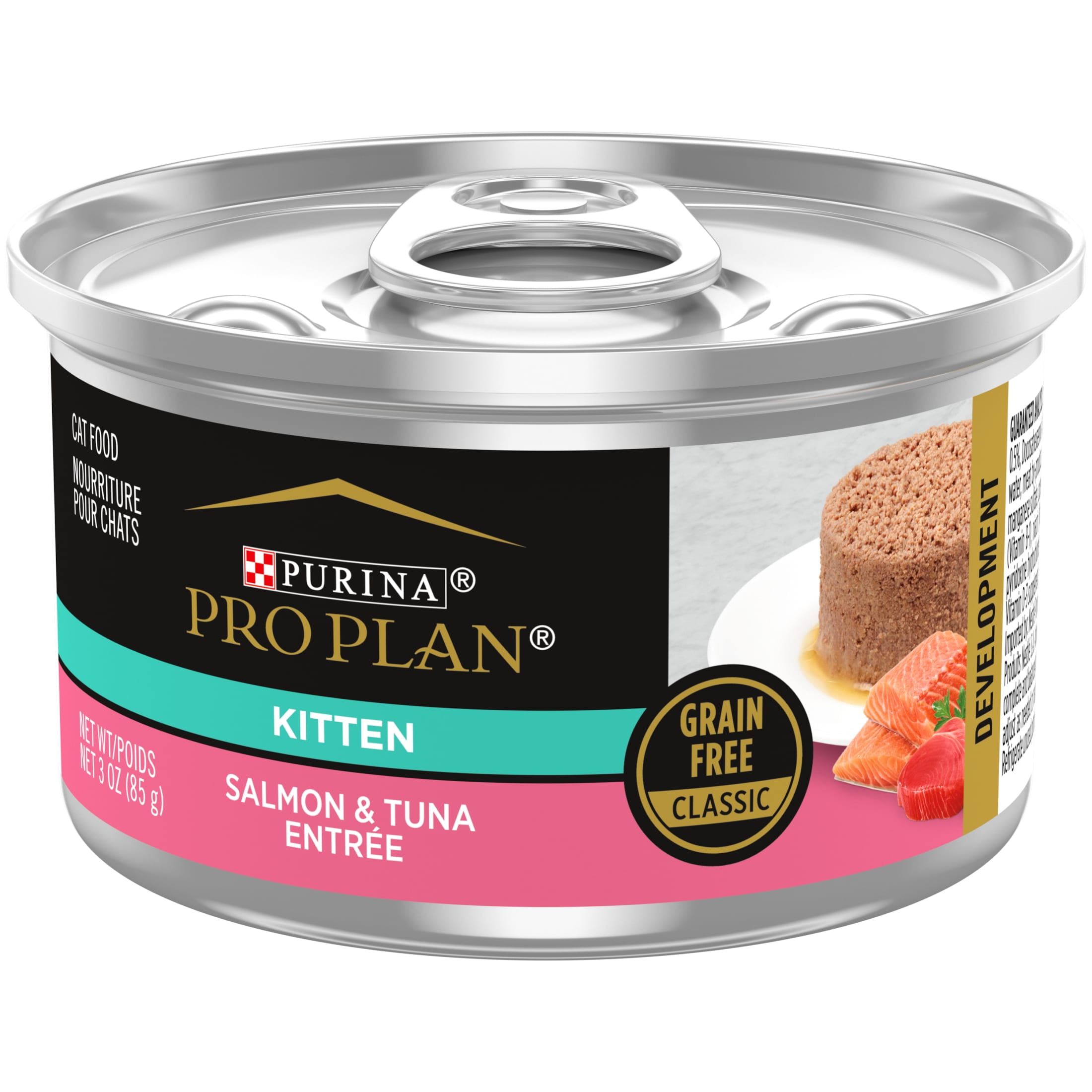 Purina Pro Plan, Grain-Free Salmon and Tuna Wet Cat Food for Kittens, 3 oz Cans, 24 Pack