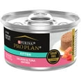 thumbnail image 1 of Purina Pro Plan, Grain-Free Salmon and Tuna Wet Cat Food for Kittens, 3 oz Cans, 24 Pack, 1 of 10
