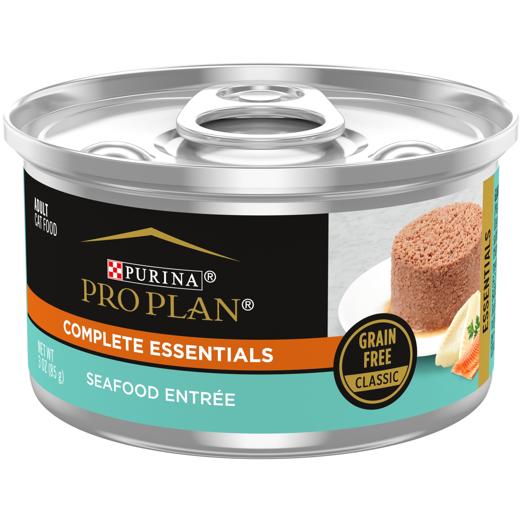 Purina Pro Plan, Grain-Free Seafood Entree, Wet Cat Food, 3 oz Cans, 24 Pack