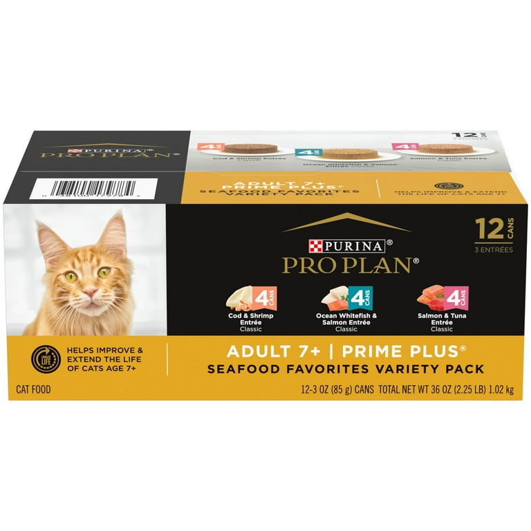 Free Shipping! Purina Pro Plan Senior Wet Cat Food Variety Pack 3