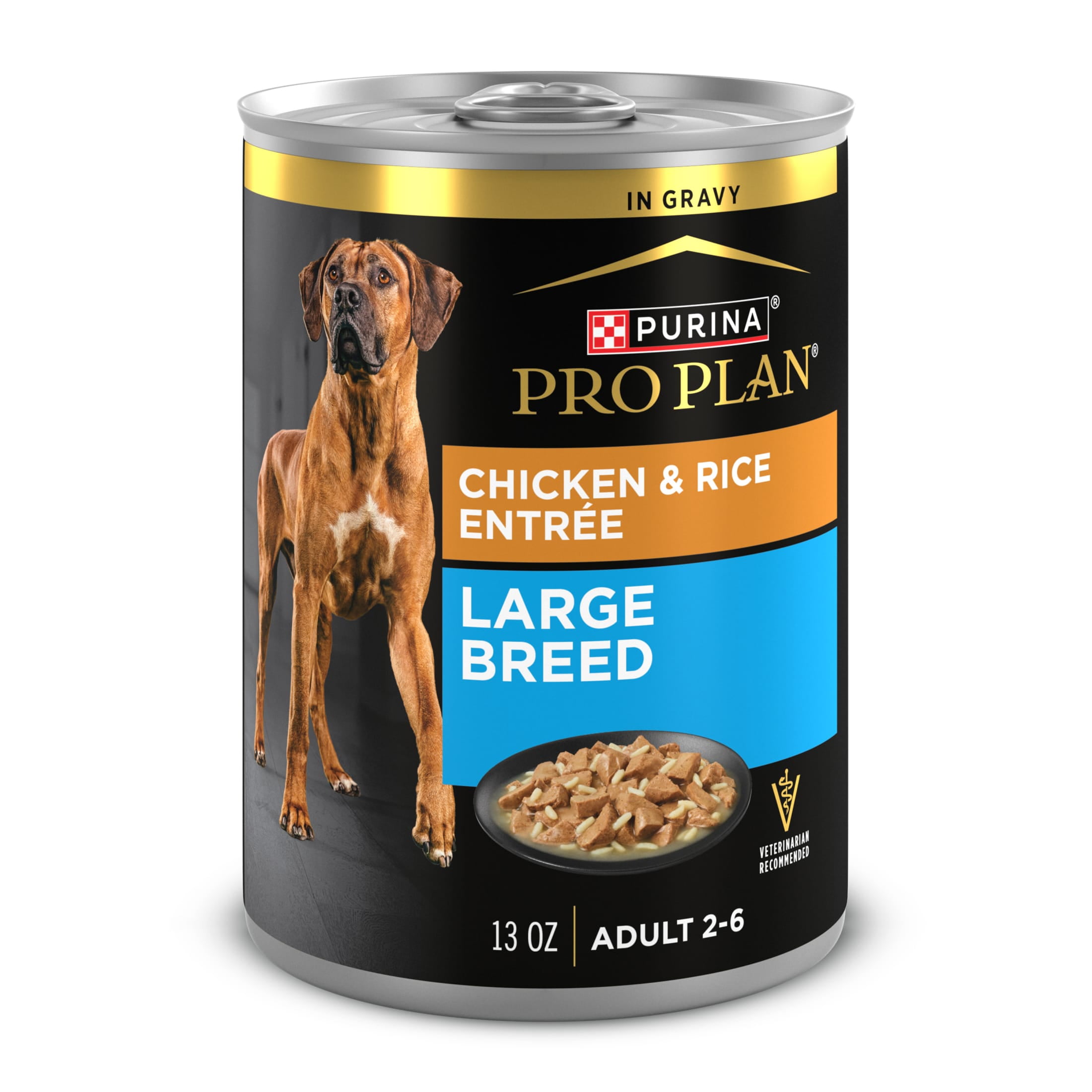 Purina Pro Plan Gravy Wet Large Breed Dog Food, Chicken and Rice