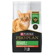Purina Pro Plan Hairball, Indoor Dry Cat Food, Salmon & Rice, 7 lb Bag