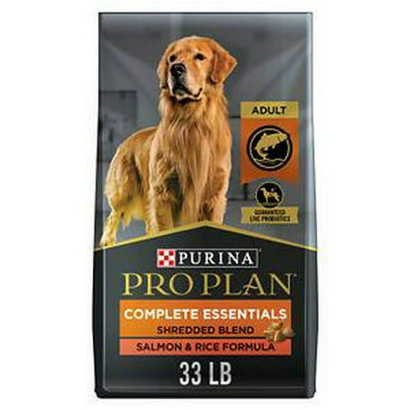 Purina Pro Plan High Protein Dog Food With Probiotics for Dogs, Shredded Blend Salmon and Rice Formula