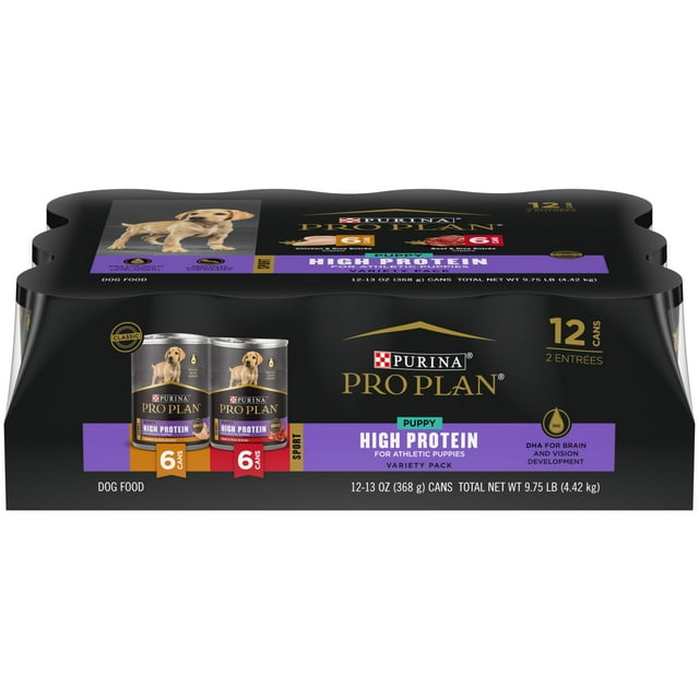 Purina Pro Plan High Protein Wet Puppy Food, Beef and Rice & Chicken