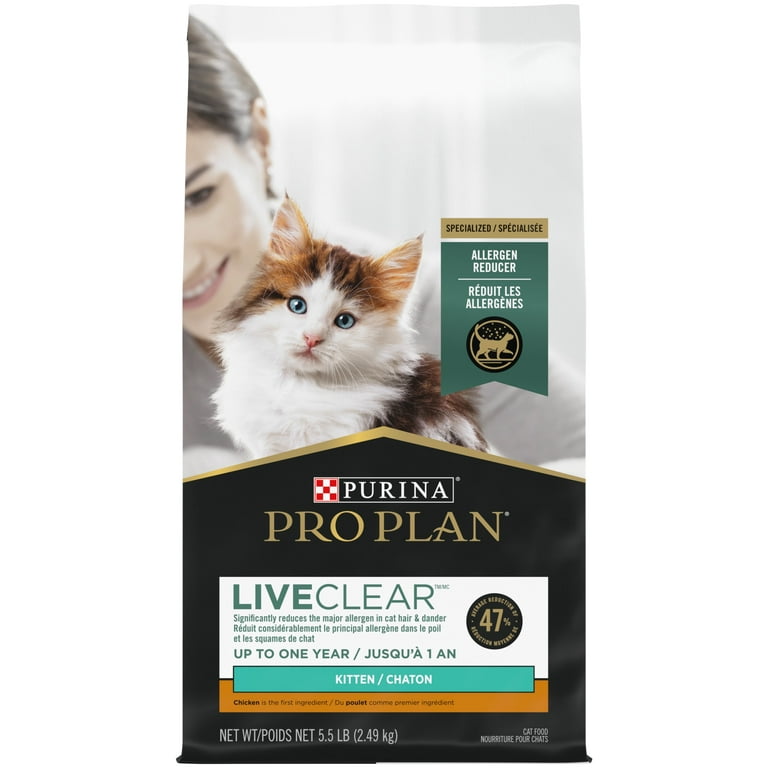 Purina Pro Plan Kitten Food Allergen Reducing, High Protein, LiveClear  Chicken and Rice Formula 