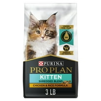 Purina Pro Plan Kitten Shredded BlendDry Kitten Food, Chicken & Rice, 3 lb Bag