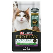 Purina Pro Plan Indoor Dry Cat Food LiveClear Cat Allergen Reducing Turkey and Rice Formula, 5.5 lb Bag
