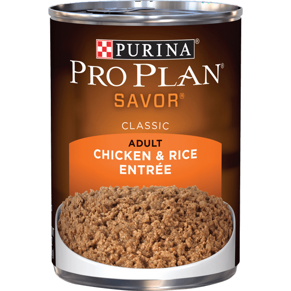 Purina Pro Plan Pate Wet Dog Food, SAVOR Chicken & Rice Entree, 13 oz. Can