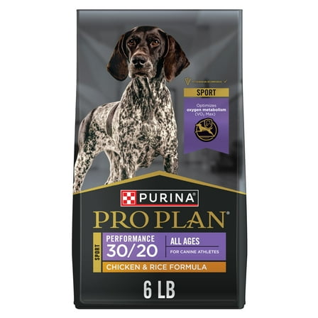 Purina Pro Plan Sport Performance 30/20 Chicken and Rice High Protein Dog Food Dry Formula, 6 lb Bag