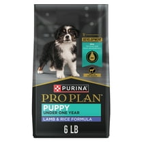 Purina Pro Plan Puppy Dry Dog Food, Dogs Under 1 Year, High Protein Real Lamb & Rice Formula, 6 lb Bag