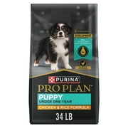 Purina Pro Plan Puppy Dry Dog Food, Lean Muscle Support, High Protein Chicken & Rice, 34 lb Bag