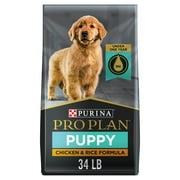 Purina Pro Plan Puppy Dry Dog Food, Lean Muscle Support, High Protein Chicken & Rice, 34 lb Bag