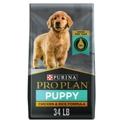 Purina Pro Plan Puppy Dry Dog Food, Lean Muscle Support, High Protein Chicken & Rice, 34 lb Bag