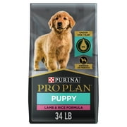 Purina Pro Plan Puppy Dry Dog Food, Real Lamb & Rice, 34 lb Bag