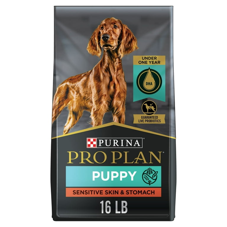 Purina Pro Plan Puppy Dry Dog Food Sensitive Skin Stomach Nutrient Dense Salmon Rice 16 lb Bag