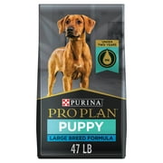 Purina Pro Plan Puppy Dry Dog Food for Large Dogs Under 2 Years, Real Chicken & Rice, 47 lb Bag