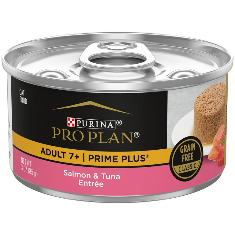 Purina Pro Plan Grian Free Salmon and Tuna Wet Cat Food 3 oz Cans 24 Pack Walmart