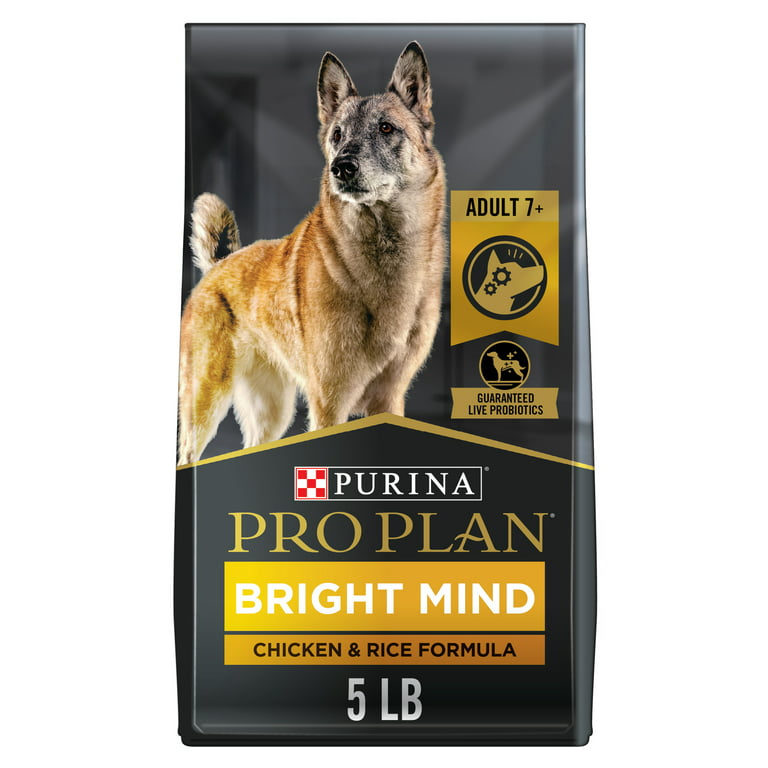 Purina Pro Plan Senior Dog With Probiotics for Bright Mind 7+ Chicken & Rice Formula, 5 lb. Bag - Walmart.com