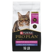 Purina Pro Plan Sensitive Skin and Stomach Salmon and Rice Formula Kitten Dry Cat Food, 16 lb