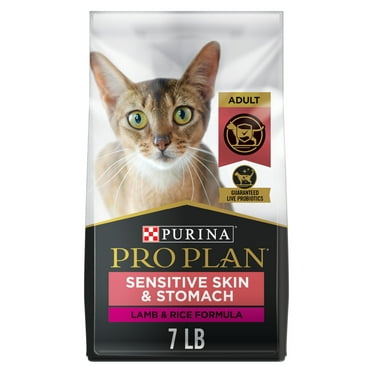 Purina Pro Plan Sensitive Skin and Stomach Cat Food, Lamb and Rice Formula, 7 lb. Bag
