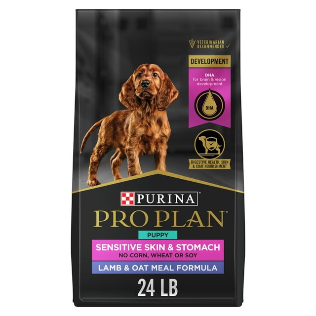 Purina Pro Plan Sensitive Skin and Stomach Puppy Food Lamb and Oat Meal Formula - 24 lb. Bag