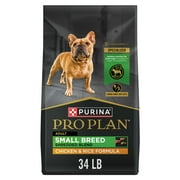 Purina Pro Plan Small Breed Dog Food Shredded Blend Chicken and Rice Formula with Guaranteed Live Probiotics, 18 lb Bag