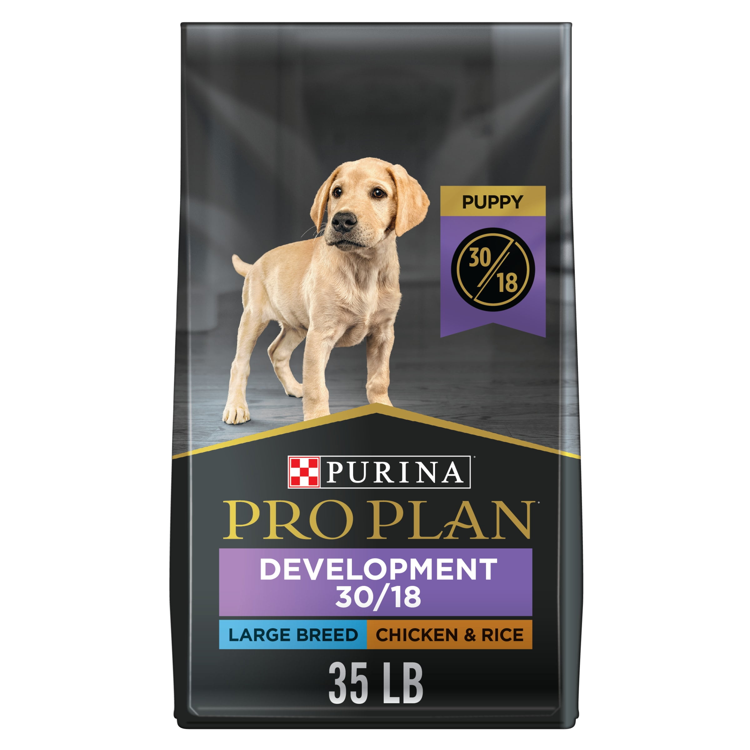 Purina Pro Plan Development Puppy Dry Dog Food for Large Breeds 30 18 Chicken Rice 35 lb Bag Walmart