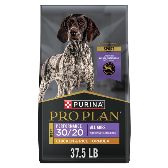 Purina Pro Plan Sport Performance 30/20 Chicken and Rice Formula Dry Dog Food for Strength and Stamina Support, 37.5 lb
