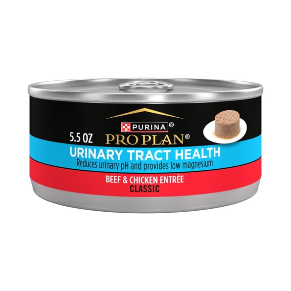 Purina Pro Plan Urinary Tract Health, Beef & Chicken, Wet Cat Food, 12 Count, 5.5 oz Cans