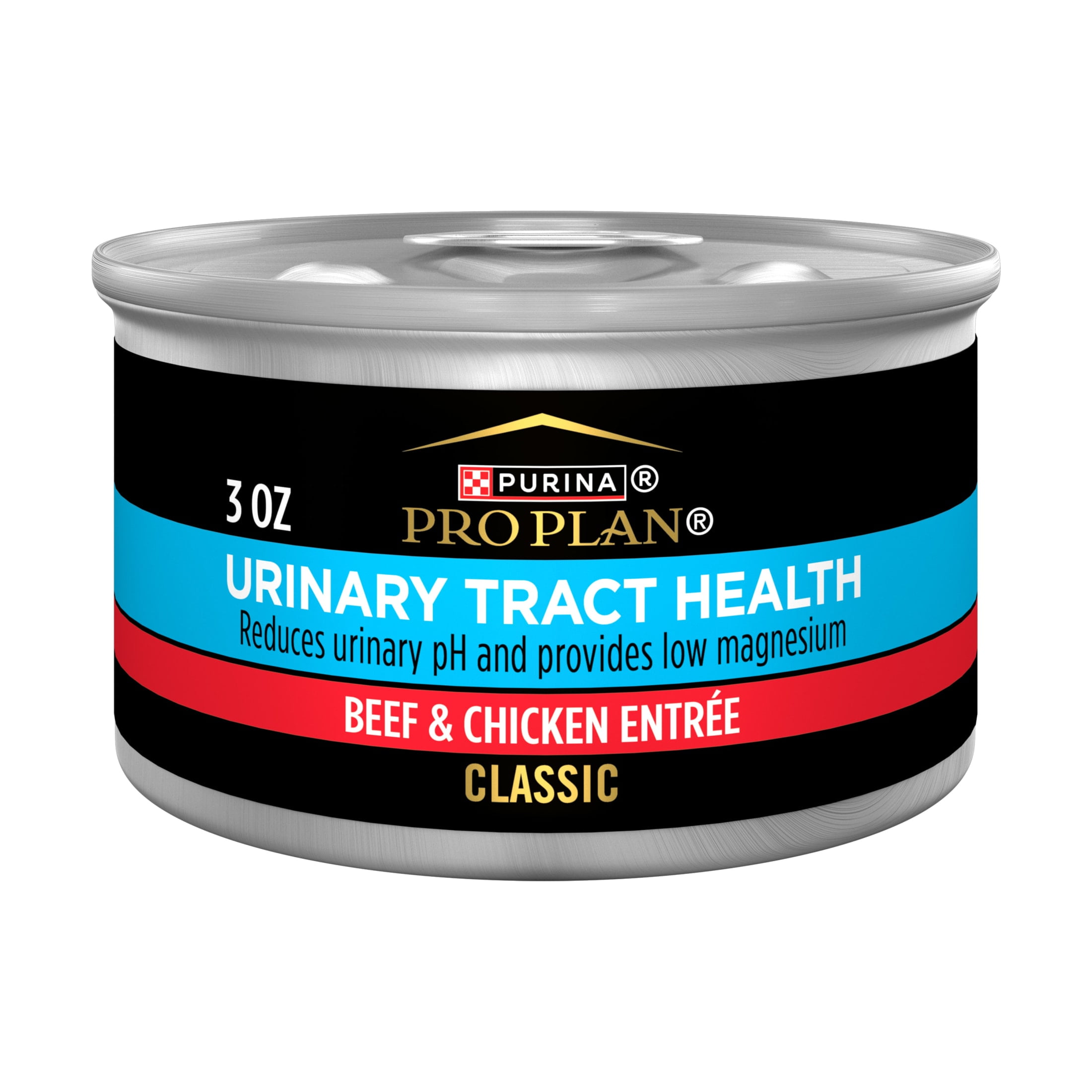 Purina Pro Plan Urinary Tract Health, Beef and Chicken Entree, Wet Cat Food, 12 Count, 3 oz. Cans