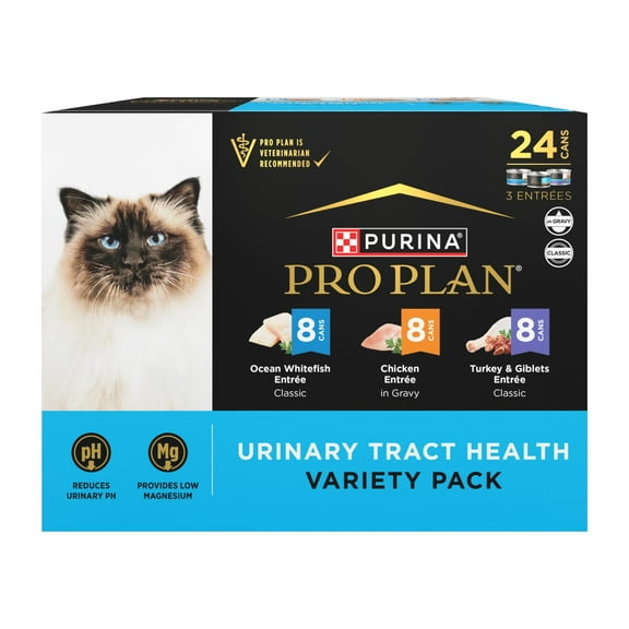 Purina Pro Plan Urinary Tract Health, Variety Pack, Wet Cat Food, 3 oz Cans, 24 Pack