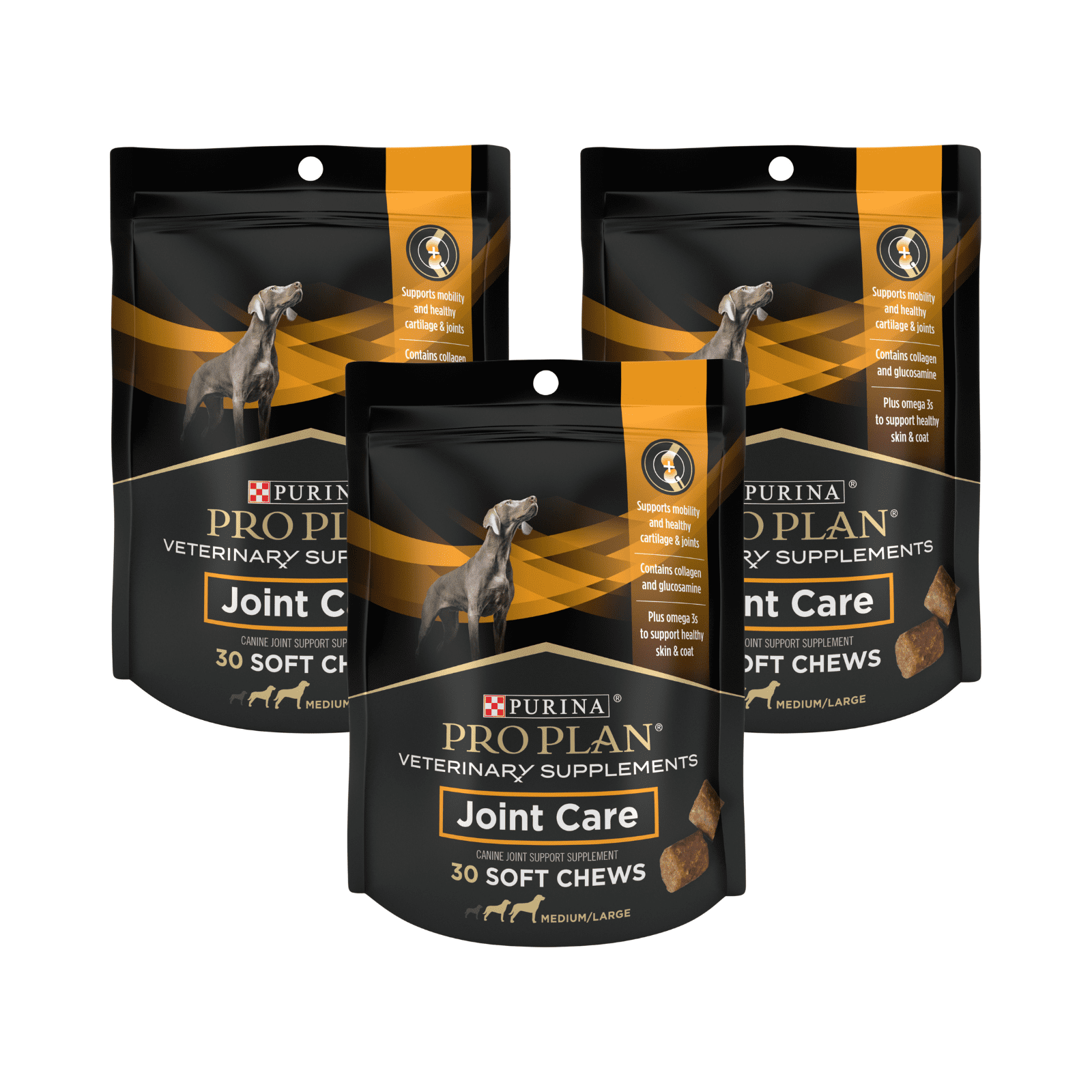 Purina Pro Plan Veterinary Joint Care Joint Supplement for Large Breed Dogs 30 ct. Pouch (3-Pack)