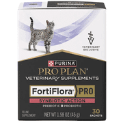 Purina Pro Plan Veterinary Supplements FortiFlora PRO Synbiotic Action Powder Supplement for Cats, 1 box 30 sachets