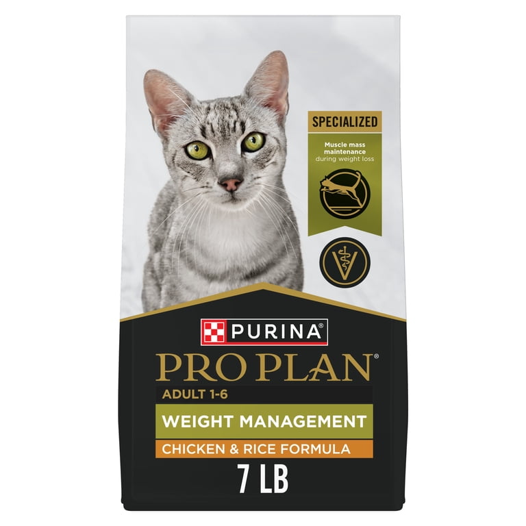 Purina Pro Plan Weight Management Dry Cat Food, Chicken and Rice