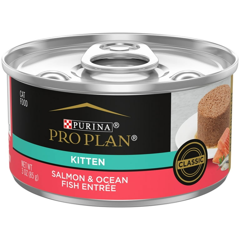 Purina Pro Plan Wet Cat Food for Kittens Salmon Ocean Fish 3 oz