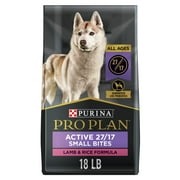 Purina Pro Plan Small Bites Dry Dog Food, High Protein ACTIVE 27/17 Lamb & Rice, 18 lb Bag